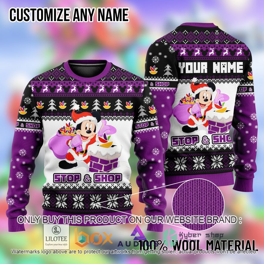 personalized mickey mouse stop shop ugly christmas sweater 1 99838