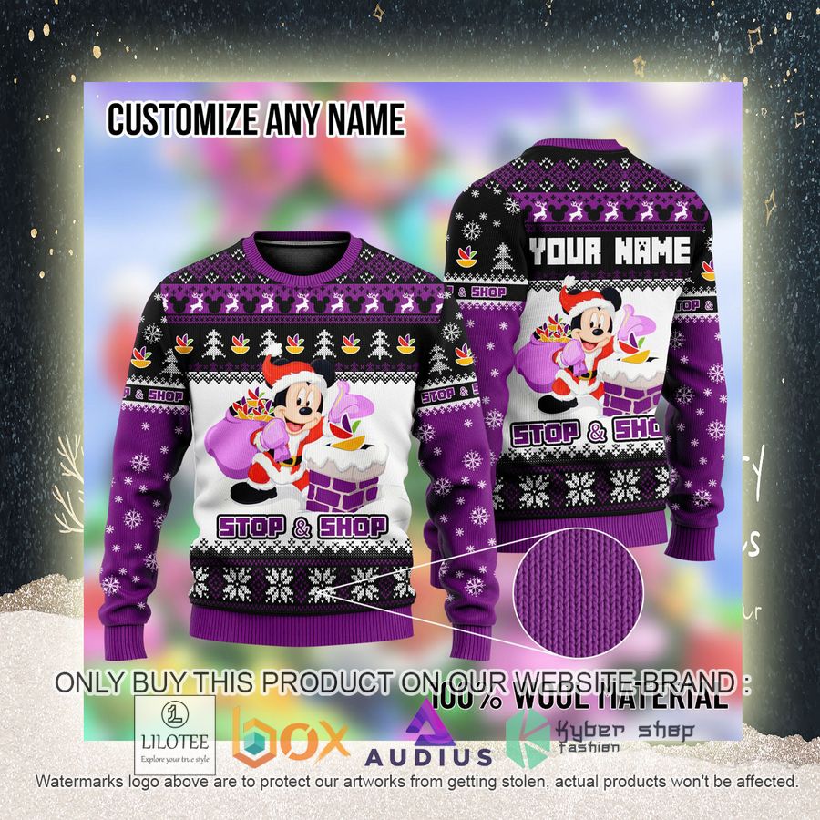 personalized mickey mouse stop shop ugly christmas sweater 2 6184