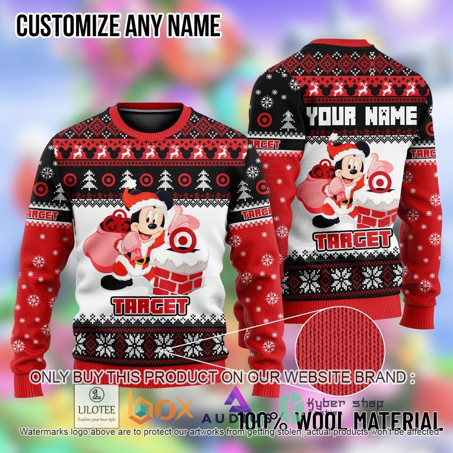 personalized mickey mouse target ugly christmas sweater 1 58176