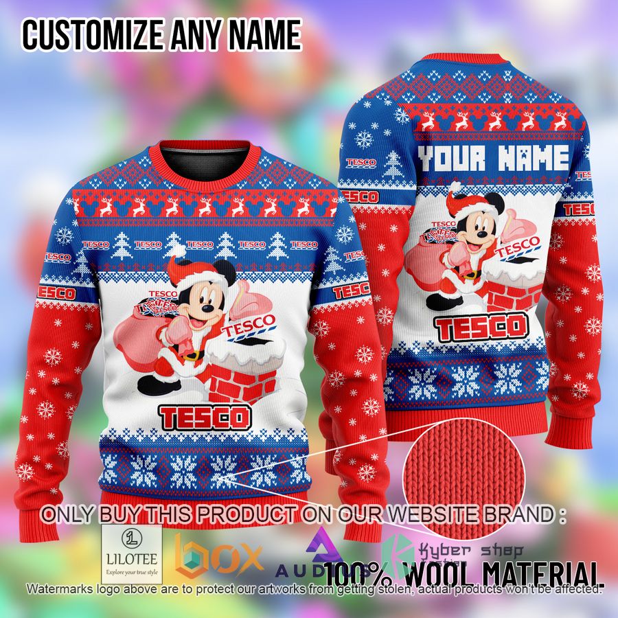 personalized mickey mouse tesco ugly christmas sweater 1 86350