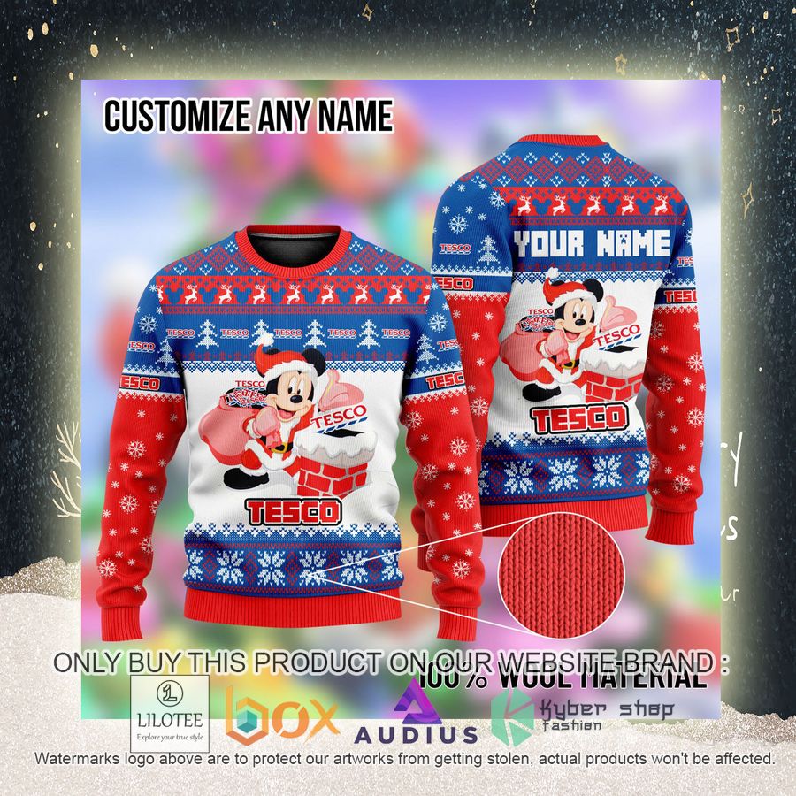 personalized mickey mouse tesco ugly christmas sweater 2 88538