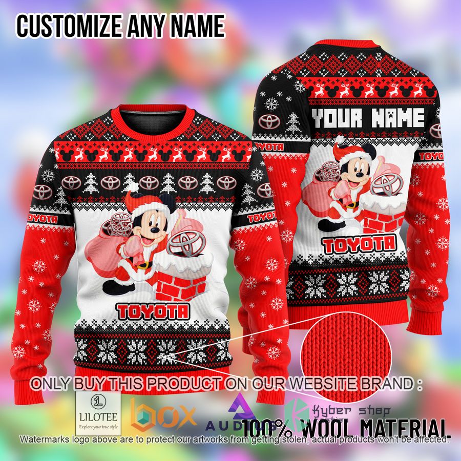 personalized mickey mouse toyota ugly christmas sweater 1 29626