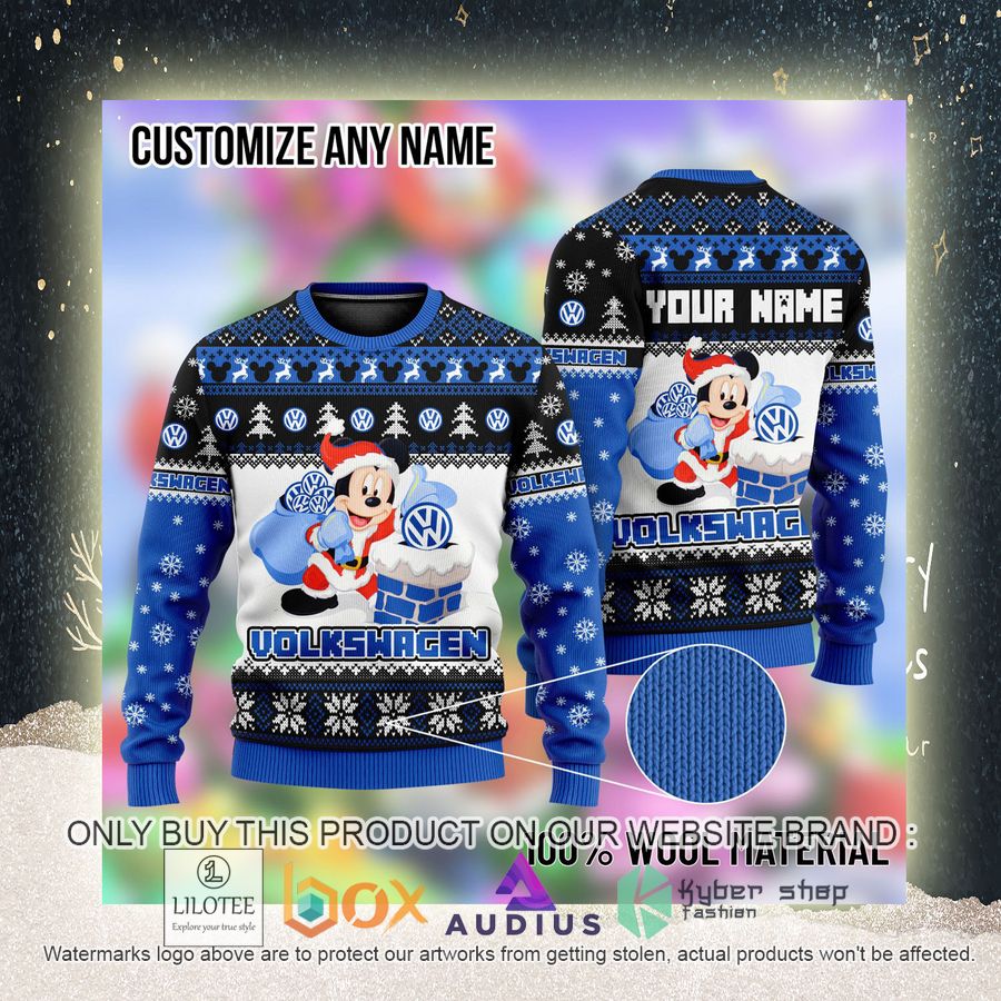personalized mickey mouse volkswagen ugly christmas sweater 2 31679