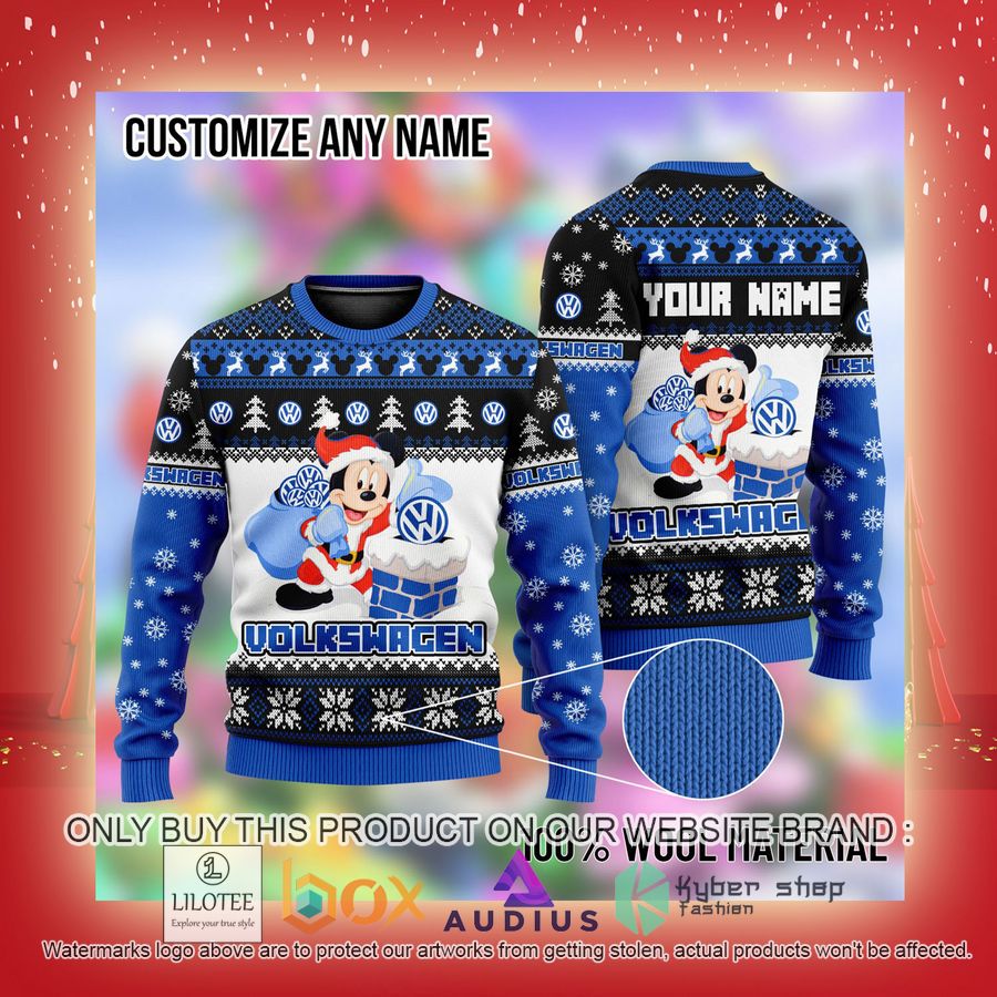 Personalized Mickey Mouse Volkswagen Ugly Christmas Sweater 3 personalized mickey mouse volkswagen ugly christmas sweater 3 5573