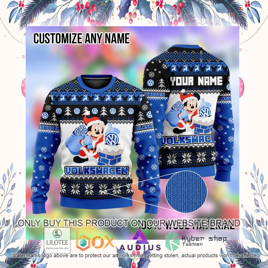 Personalized Mickey Mouse Volkswagen Ugly Christmas Sweater 4 personalized mickey mouse volkswagen ugly christmas sweater 4 79436