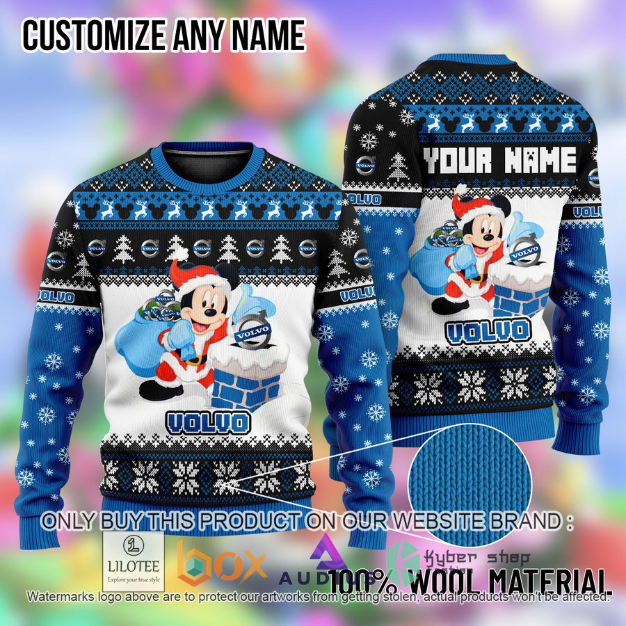 personalized mickey mouse volvo ugly christmas sweater 1 98024