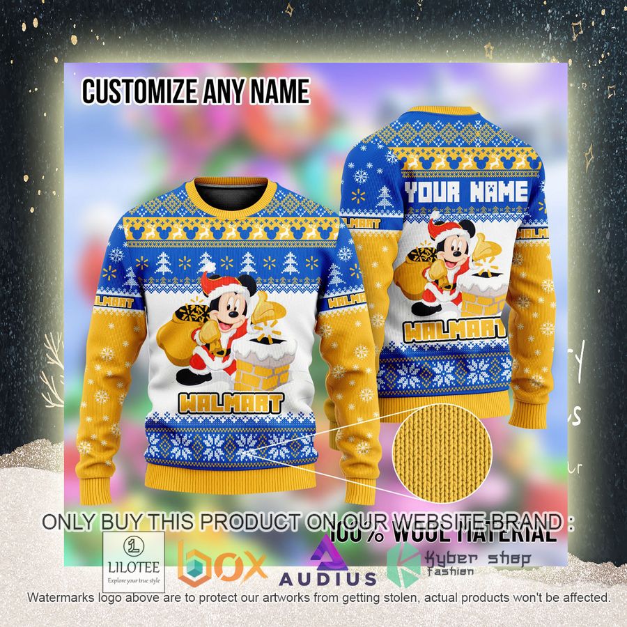 personalized mickey mouse walmart ugly christmas sweater 2 27120