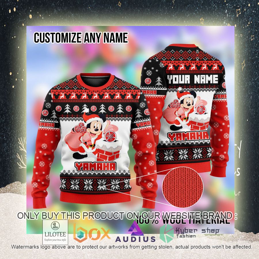 personalized mickey mouse yamaha ugly christmas sweater 2 27378