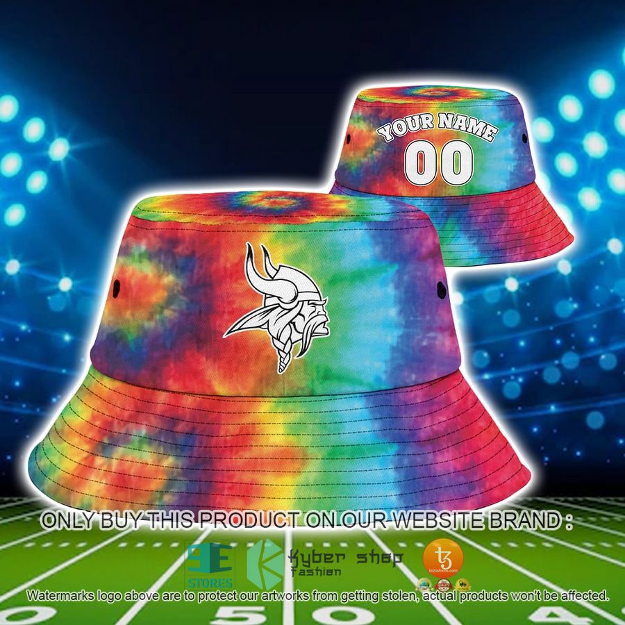 personalized minnesota vikings crucial catch b bucket hat cap 1 75800