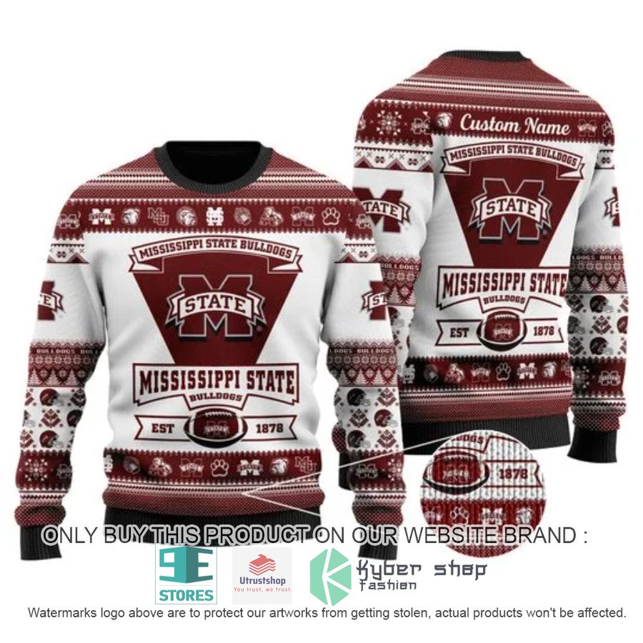 personalized mississippi state bulldogs football ugly chrisrtmas sweater 1 60258