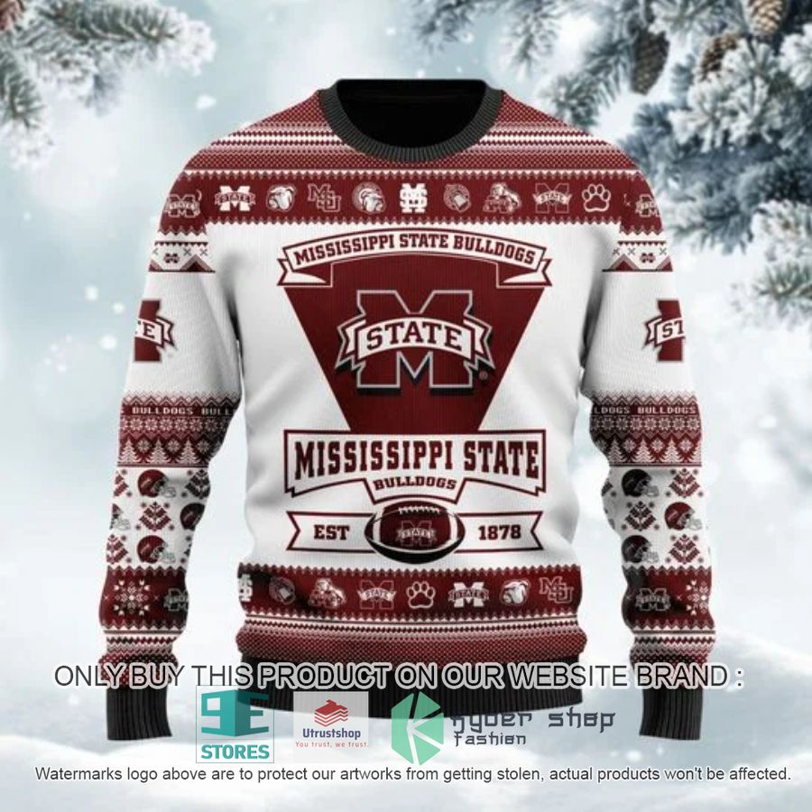 personalized mississippi state bulldogs football ugly chrisrtmas sweater 2 7377