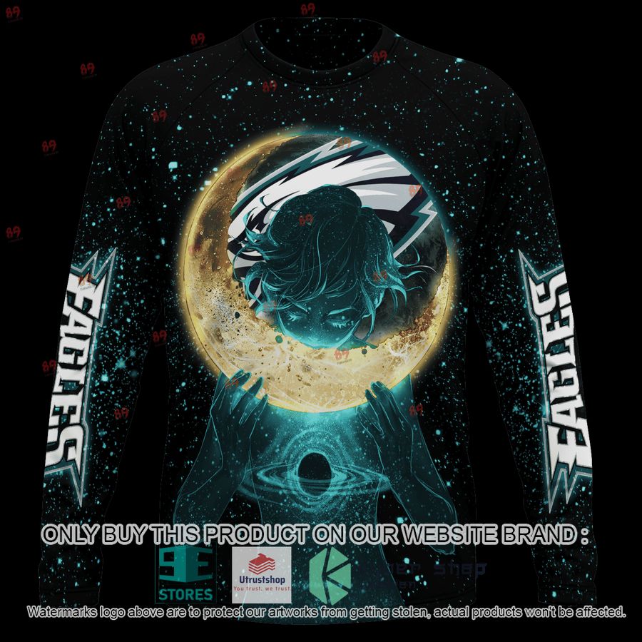 NEW Moon Philadelphia Eagles Custom Name Hoodie, Shirt 6 personalized moon philadelphia eagles shirt hoodie 6 98076