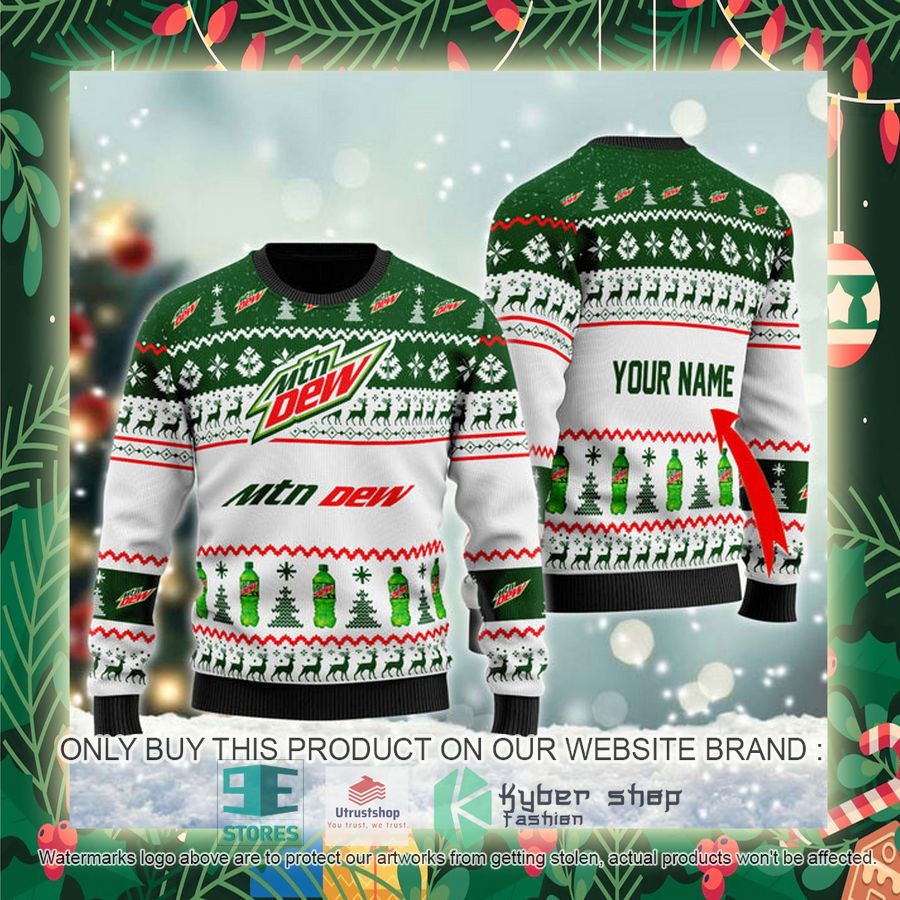 personalized mountain dew spirit ugly christmas sweater 2 3215