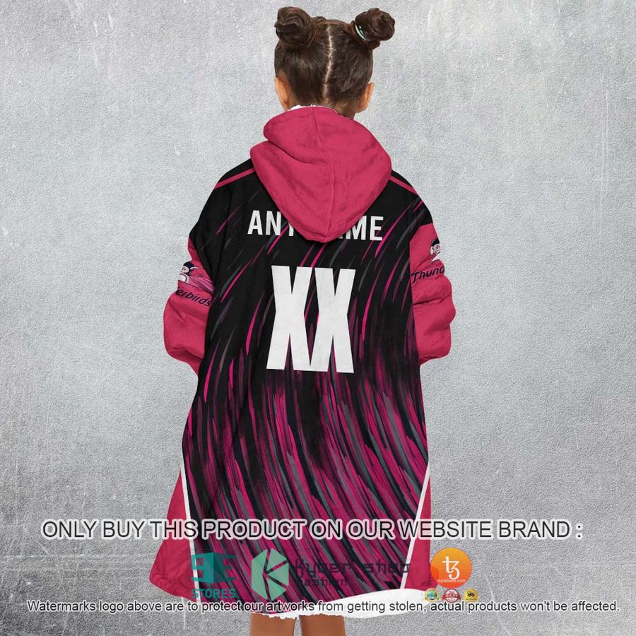 NEW Netball AU Adelaide Thunderbirds Custom Name Fleece Hoodie Blanket 5 personalized netball au adelaide thunderbirds sherpa hoodie blanket 5 70695