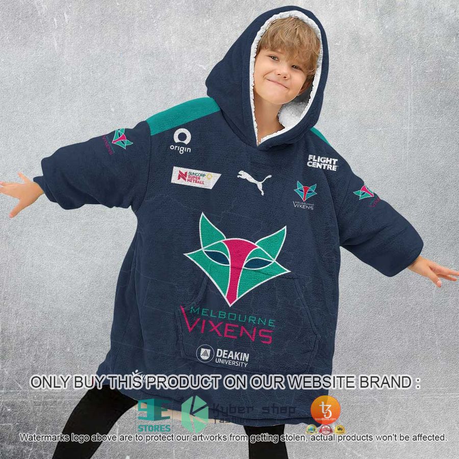 NEW Netball AU Melbourne Vixens Custom Name Fleece Hoodie Blanket 4 personalized netball au melbourne vixens sherpa hoodie blanket 4 93541
