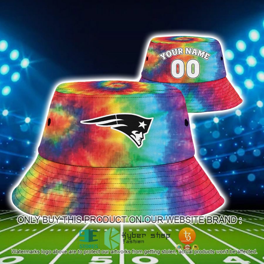 personalized new england patriots crucial catch b bucket hat cap 1 27352
