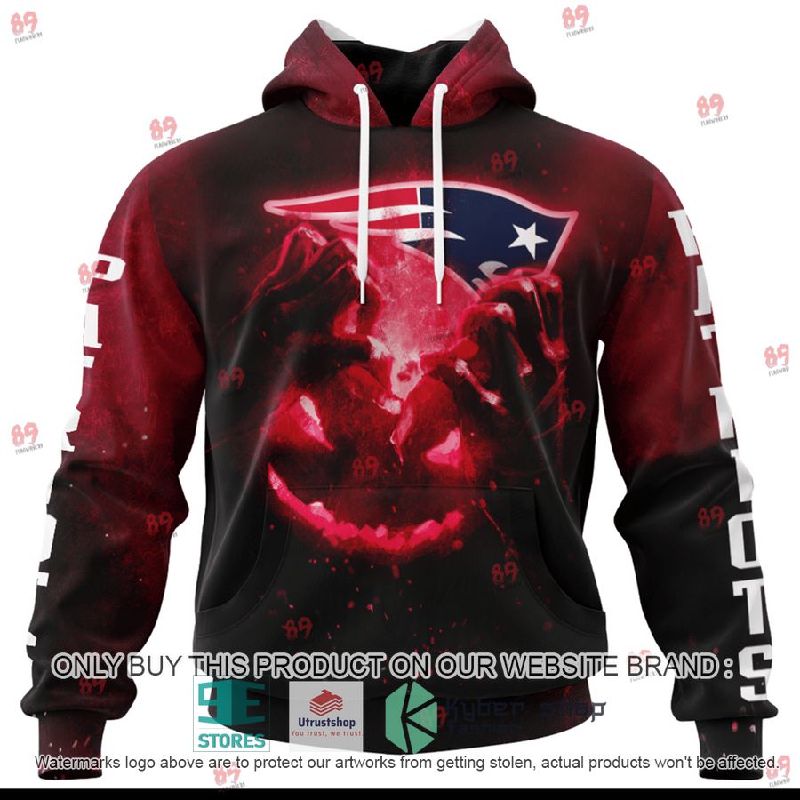 personalized new england patriots pumpkin head halloween shirt hoodie 1 84309