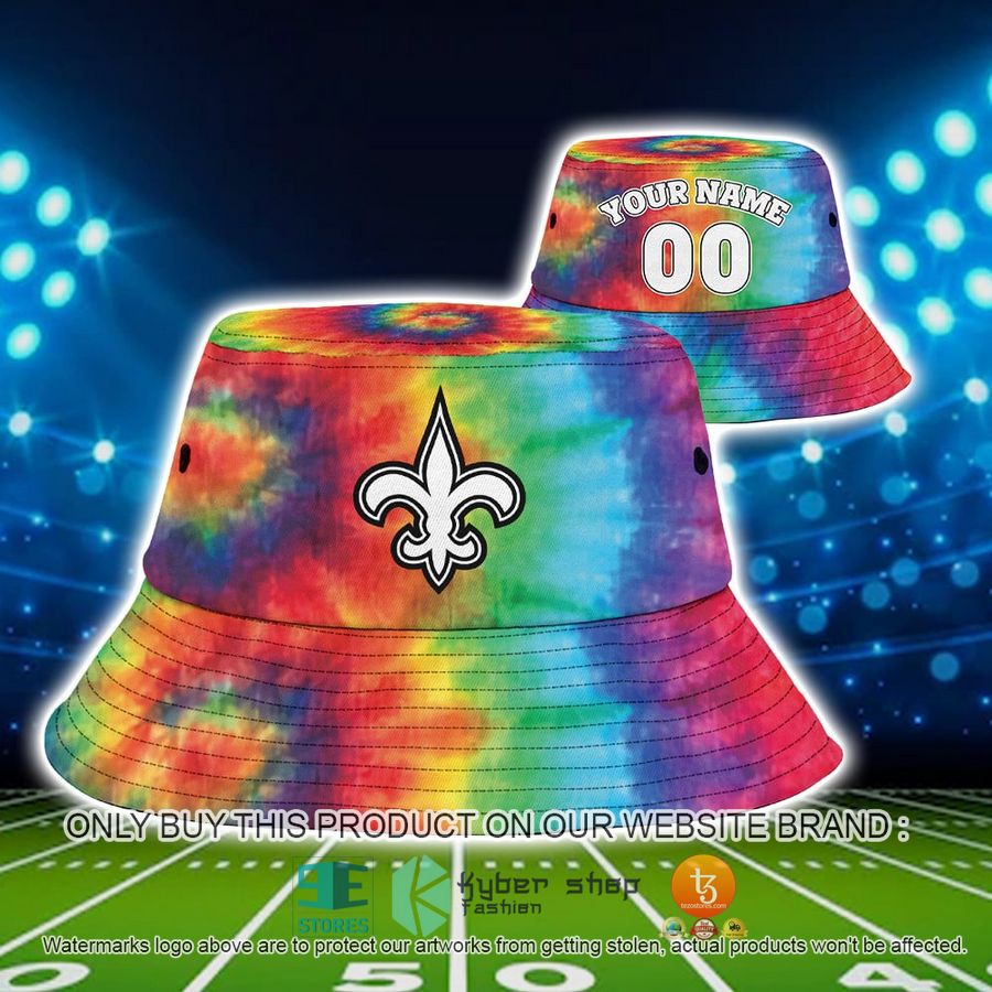 personalized new orleans saints crucial catch b bucket hat cap 1 49344