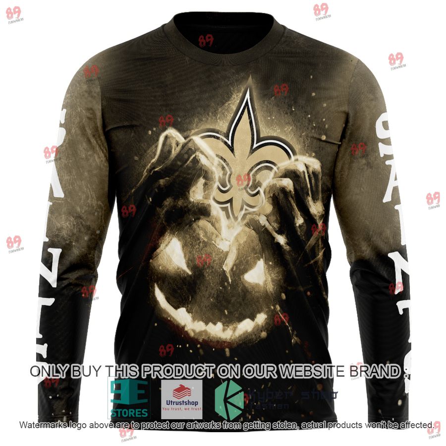 NEW Personalized New Orleans Saints Pumpkin Head Halloween Hoodie, Shirt 6 personalized new orleans saints pumpkin head halloween shirt hoodie 6 64695
