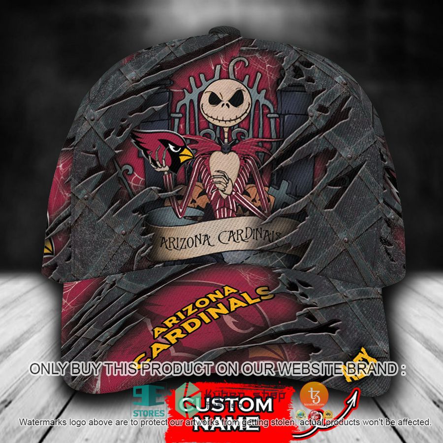 personalized nfl arizona cardinals jack skellington cap 1 12444
