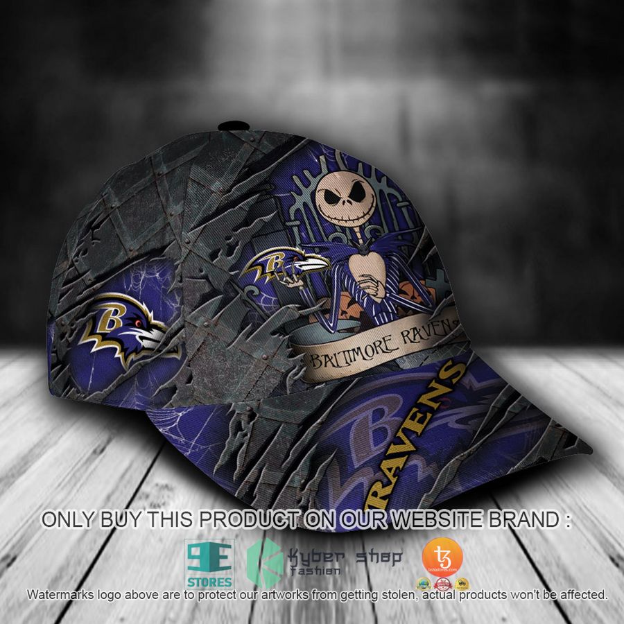 HOT Baltimore Ravens Jack Skellington Personalized NFL Cap 2 personalized nfl baltimore ravens jack skellington cap 2 90862