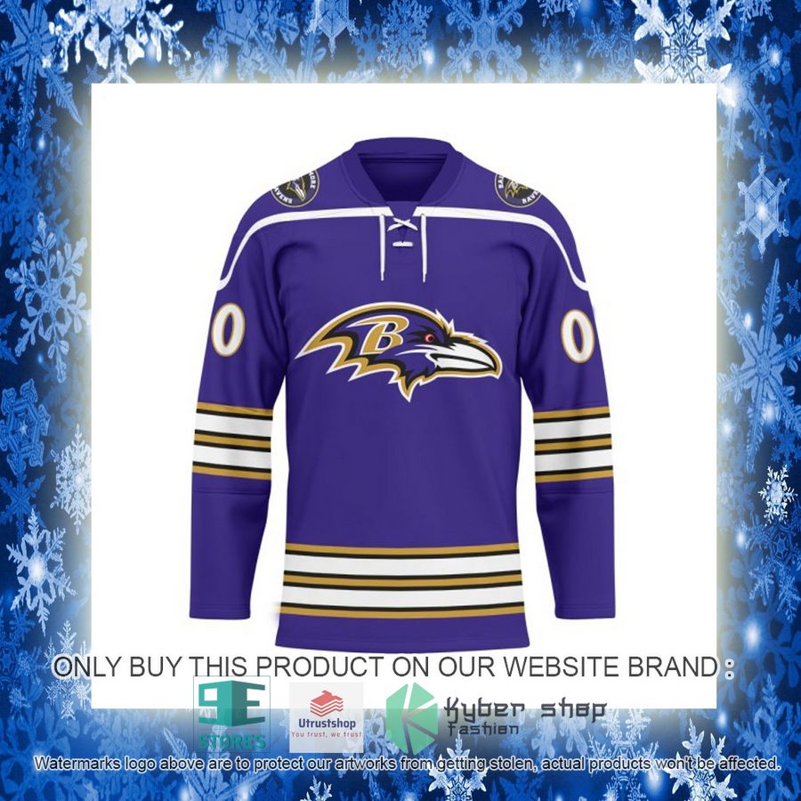 NEW Baltimore Ravens Custom Name Hockey Jersey 11 personalized nfl baltimore ravens logo hockey jersey 11 27878