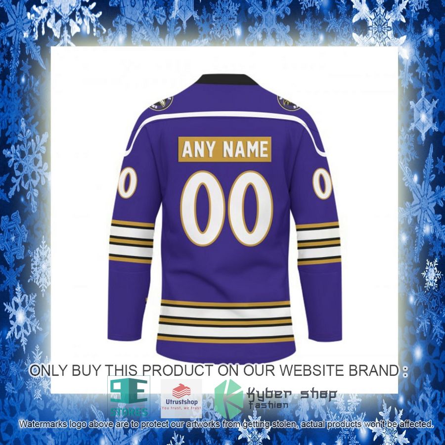 NEW Baltimore Ravens Custom Name Hockey Jersey 12 personalized nfl baltimore ravens logo hockey jersey 12 81335