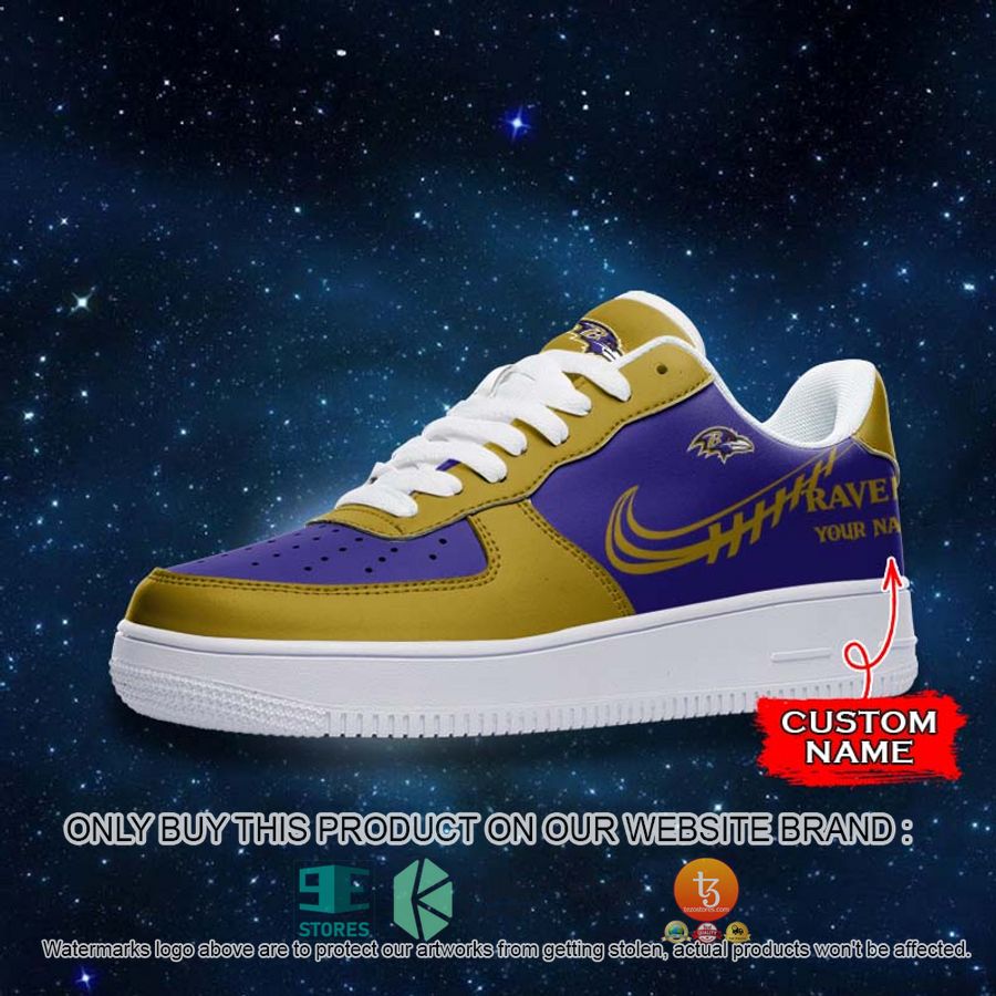 personalized nfl baltimore ravens nike air force 1 sneaker 2 45331