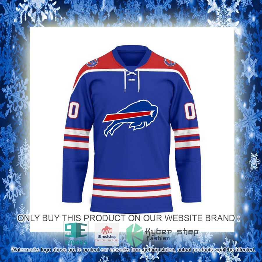 NEW Buffalo Bills Custom Name Hockey Jersey 11 personalized nfl buffalo bills logo hockey jersey 11 55709