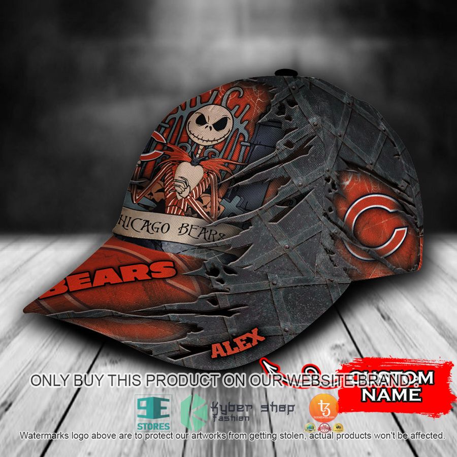 HOT Chicago Bears Jack Skellington Personalized NFL Cap 3 personalized nfl chicago bears jack skellington cap 3 40523