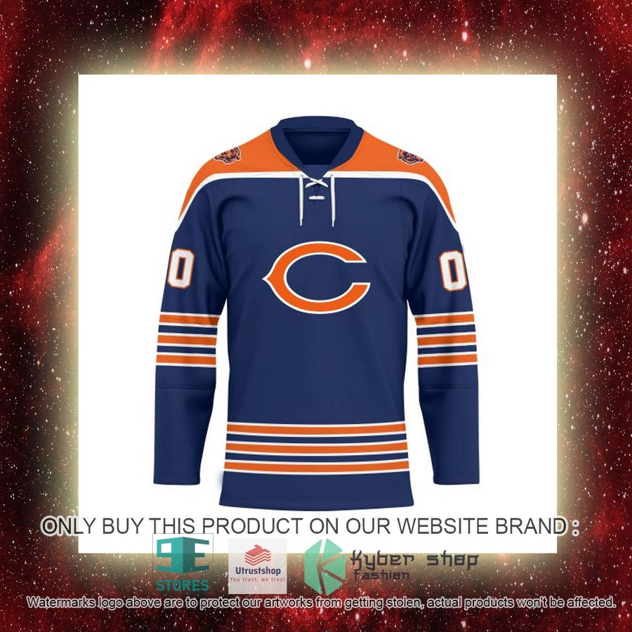 NEW Chicago Bears Custom Name Hockey Jersey 8 personalized nfl chicago bears logo hockey jersey 8 63981