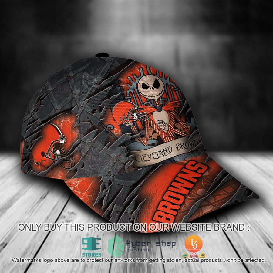 HOT Cleveland Browns Jack Skellington Personalized NFL Cap 2 personalized nfl cleveland browns jack skellington cap 2 35370