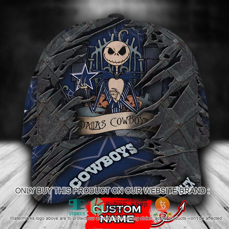 personalized nfl dallas cowboys jack skellington cap 1 89561