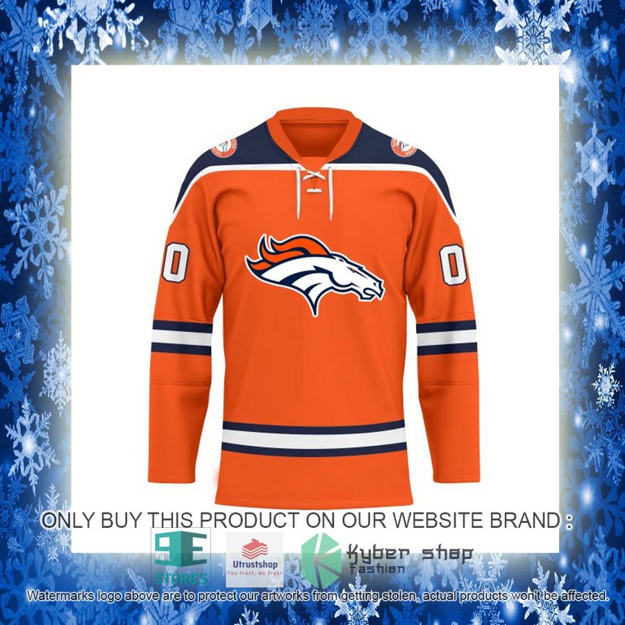 NEW Denver Broncos Custom Name Hockey Jersey 11 personalized nfl denver broncos logo hockey jersey 11 11866
