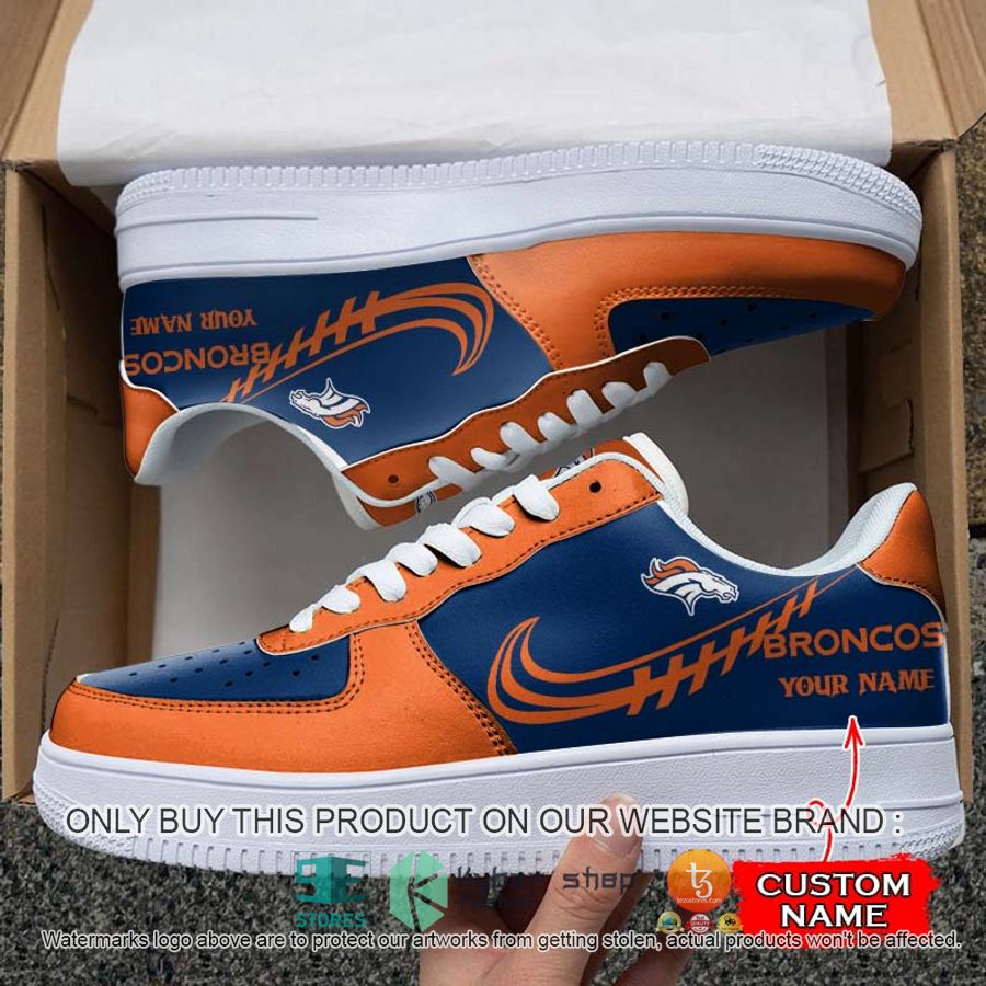 personalized nfl denver broncos nike air force 1 sneaker 1 11021