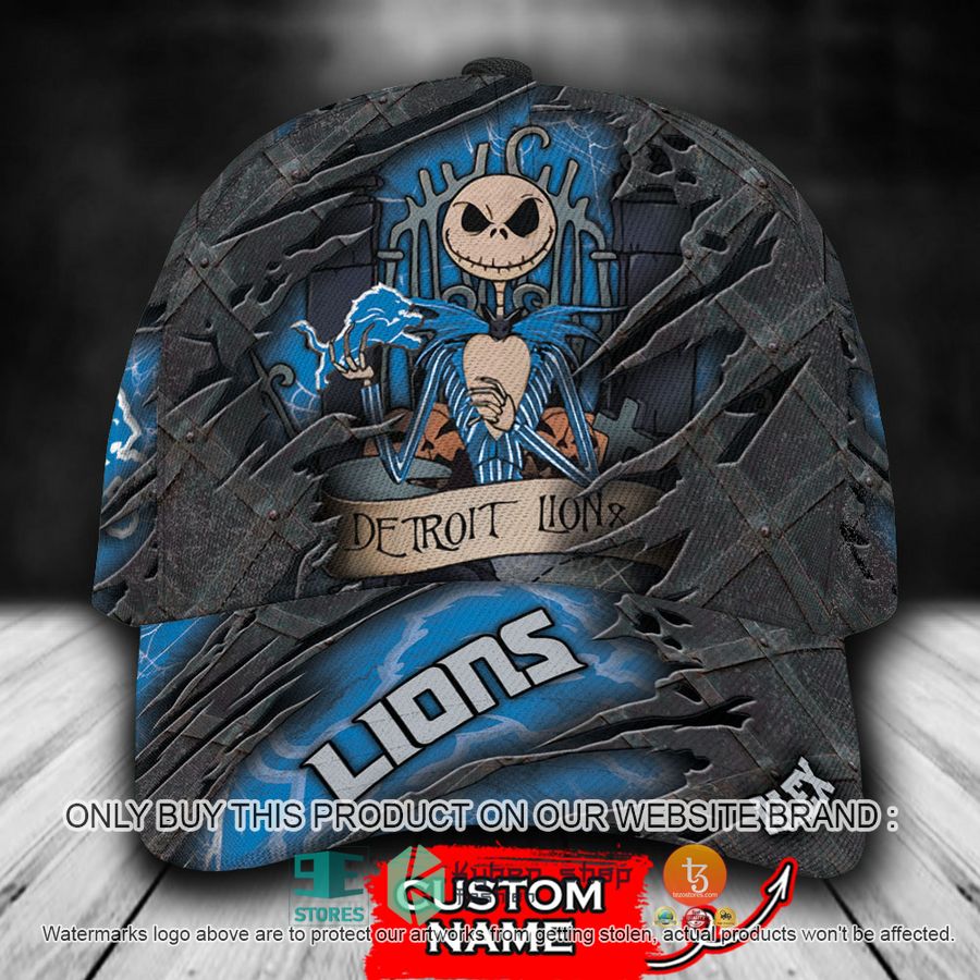 personalized nfl detroit lions jack skellington cap 1 18630