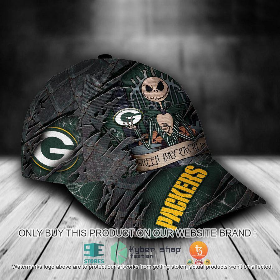 HOT Green Bay Packers Jack Skellington Personalized NFL Cap 2 personalized nfl green bay packers jack skellington cap 2 11733