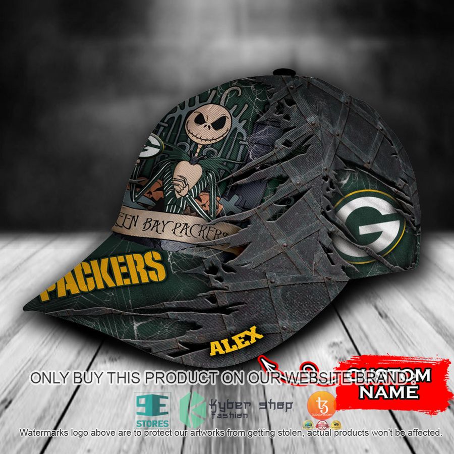 HOT Green Bay Packers Jack Skellington Personalized NFL Cap 3 personalized nfl green bay packers jack skellington cap 3 21226