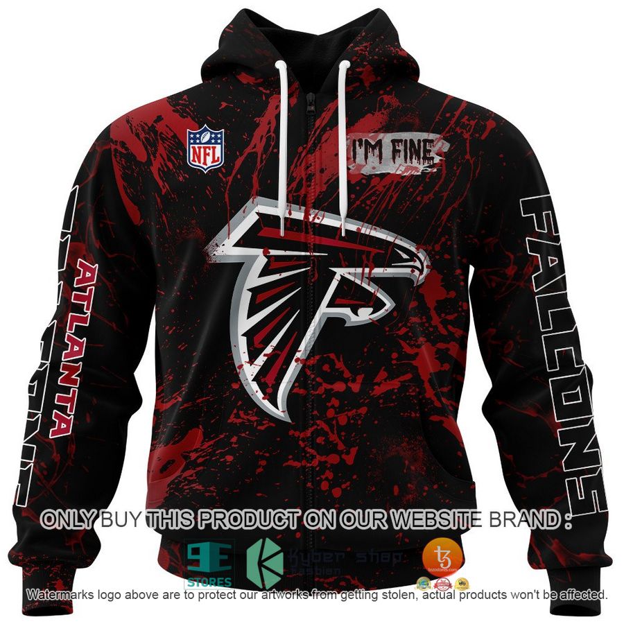 NEW Personalized Halloween I'M Fine Atlanta Falcons Hoodie, Shirt 4 personalized nfl halloween im fine atlanta falcons shirt hoodie 4 58629