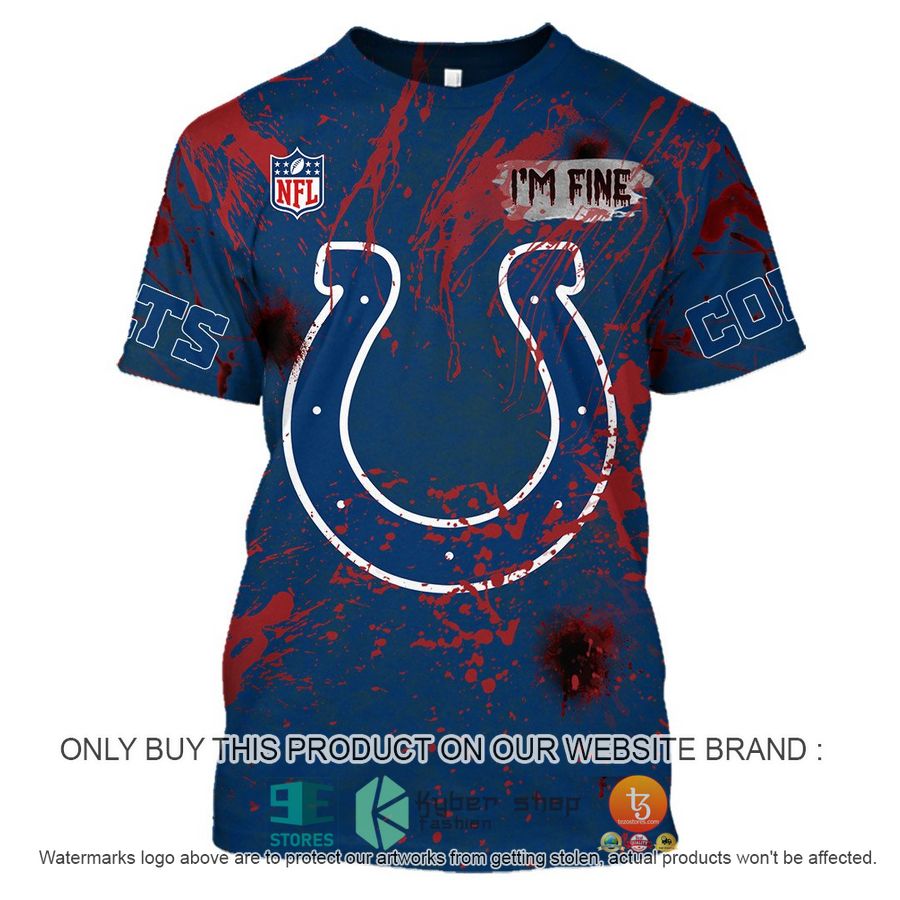 NEW Personalized Halloween I'M Fine Indianapolis Colts Hoodie, Shirt 5 personalized nfl halloween im fine indianapolis colts shirt hoodie 5 49647