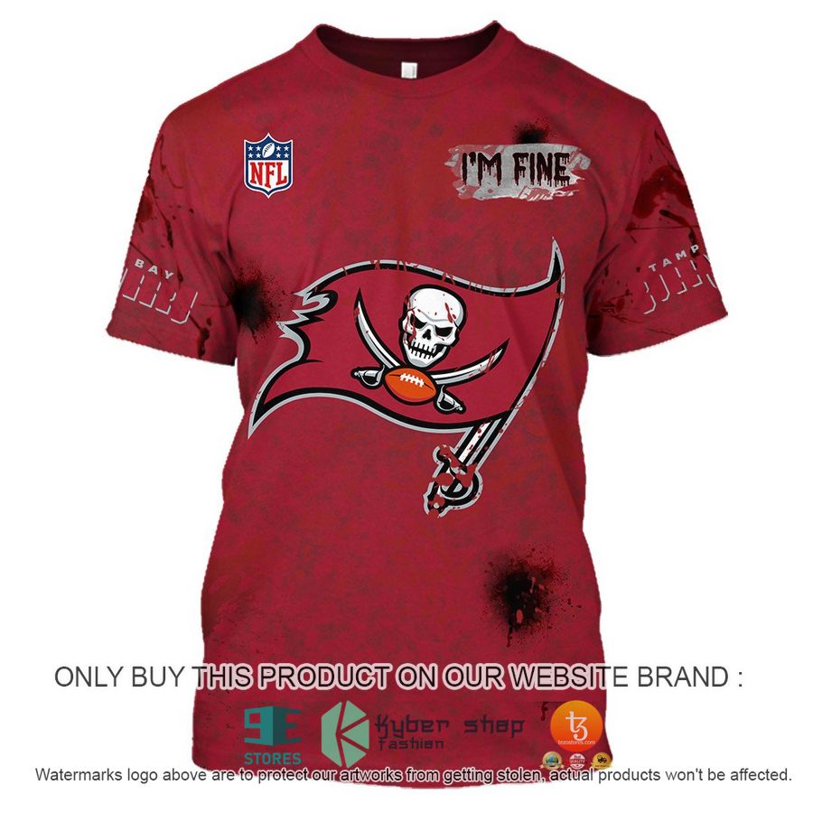 NEW Personalized Halloween I'M Fine Tampa Bay Buccaneers Hoodie, Shirt 5 personalized nfl halloween im fine tampa bay buccaneers shirt hoodie 5 19827