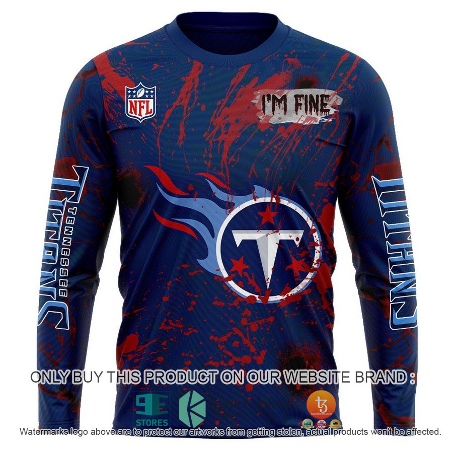 NEW Personalized Halloween I'M Fine Tennessee Titans Hoodie, Shirt 7 personalized nfl halloween im fine tennessee titans shirt hoodie 7 77784