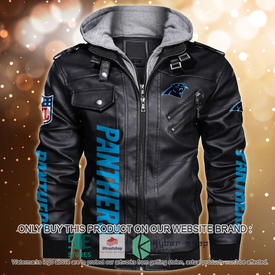 personalized nfl horror characters carolina panthers leather jacket 1 87206