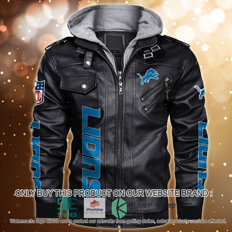 personalized nfl horror characters detroit lions leather jacket 1 35589