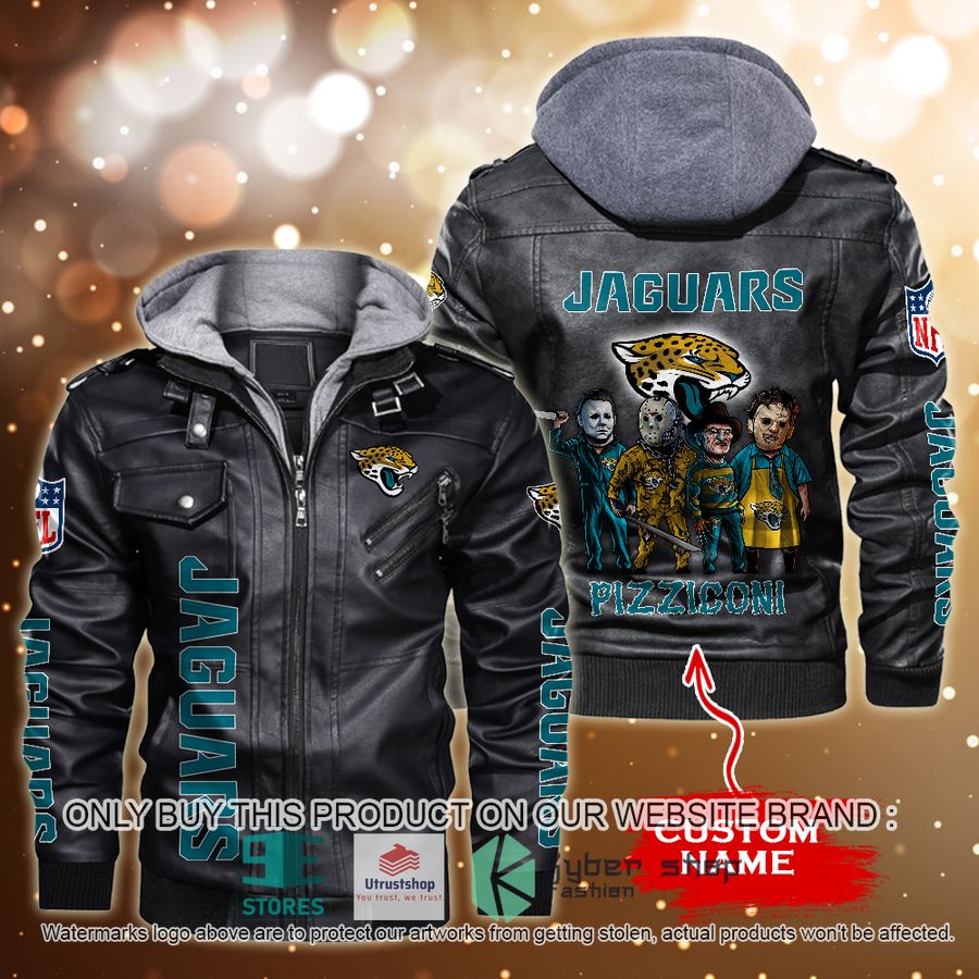 NEW Jacksonville Jaguars Horror Characters Custom Name Leather Jacket 2 personalized nfl horror characters jacksonville jaguars leather jacket 2 70907