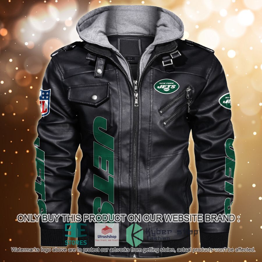 personalized nfl horror characters new york jets leather jacket 1 3921