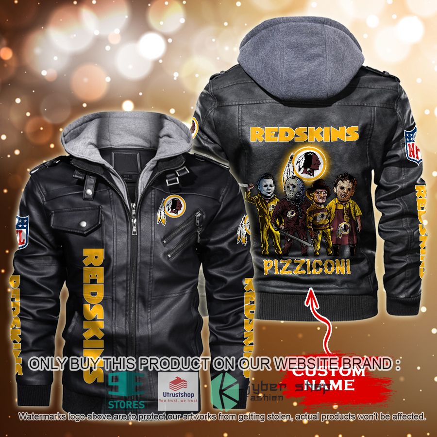 NEW Washington Redskins Horror Characters Custom Name Leather Jacket 2 personalized nfl horror characters washington redskins leather jacket 2 97481