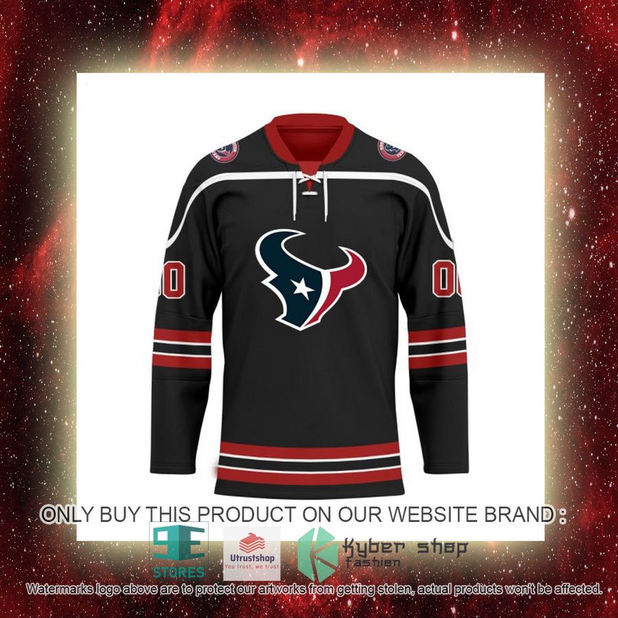 NEW Houston Texans Custom Name Hockey Jersey 8 personalized nfl houston texans logo hockey jersey 8 41009