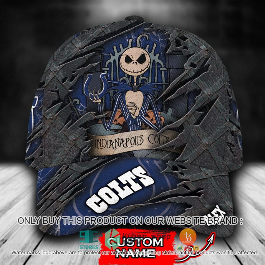 personalized nfl indianapolis colts jack skellington cap 1 18876