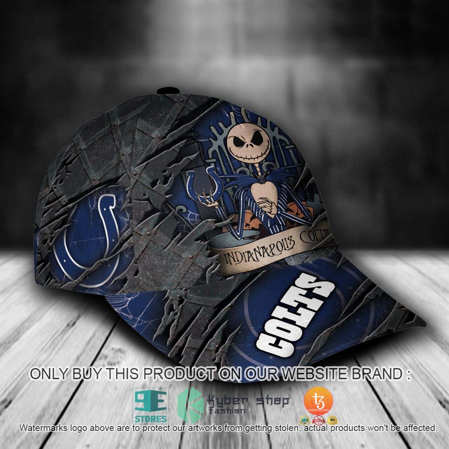 HOT Indianapolis Colts Jack Skellington Personalized NFL Cap 2 personalized nfl indianapolis colts jack skellington cap 2 88714